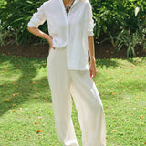 Halsey Linen Shirt - Blanc