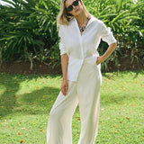 Ivy Pant Linen - Ivory