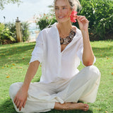 Halsey Linen Shirt - Blanc