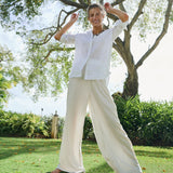 Ivy Pant Linen - Ivory