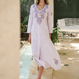Chloe Caftan Printed - Lavender Mosaic