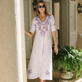 Chloe Caftan Printed - Lavender Mosaic
