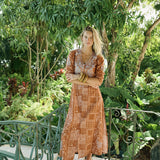 Chloe Caftan Printed - Mocha Bandana