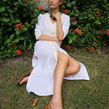 Chloe Caftan Coil - Blanc