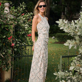 Hadley Dress - Ecru Domino Tile