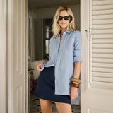 Halsey Linen Shirt - Wedgewood