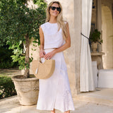 Slim Top Eyelet - Blanc