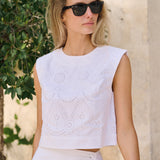 Park Avenue Skirt Eyelet - Blanc