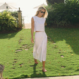 Slim Top Eyelet - Blanc