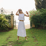 Slim Top Eyelet - Blanc