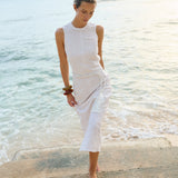 Slim Jane Dress - Blanc