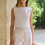 Slim Shell Top - Lavender Mosaic