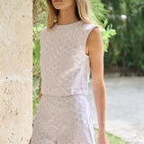 Slim Shell Top - Lavender Mosaic