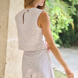 Slim Shell Top - Lavender Mosaic