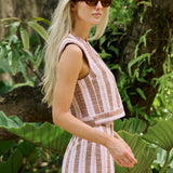 Slim Top Cotton Slub - Mocha Bande