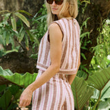 Slim Top Cotton Slub - Mocha Bande