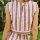 Slim Top Cotton Slub - Mocha Bande
