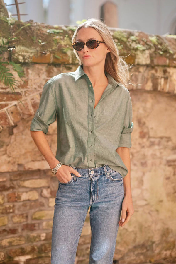 The Carolyn Shirt Oxford - Moss