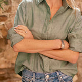 The Carolyn Shirt Oxford - Moss