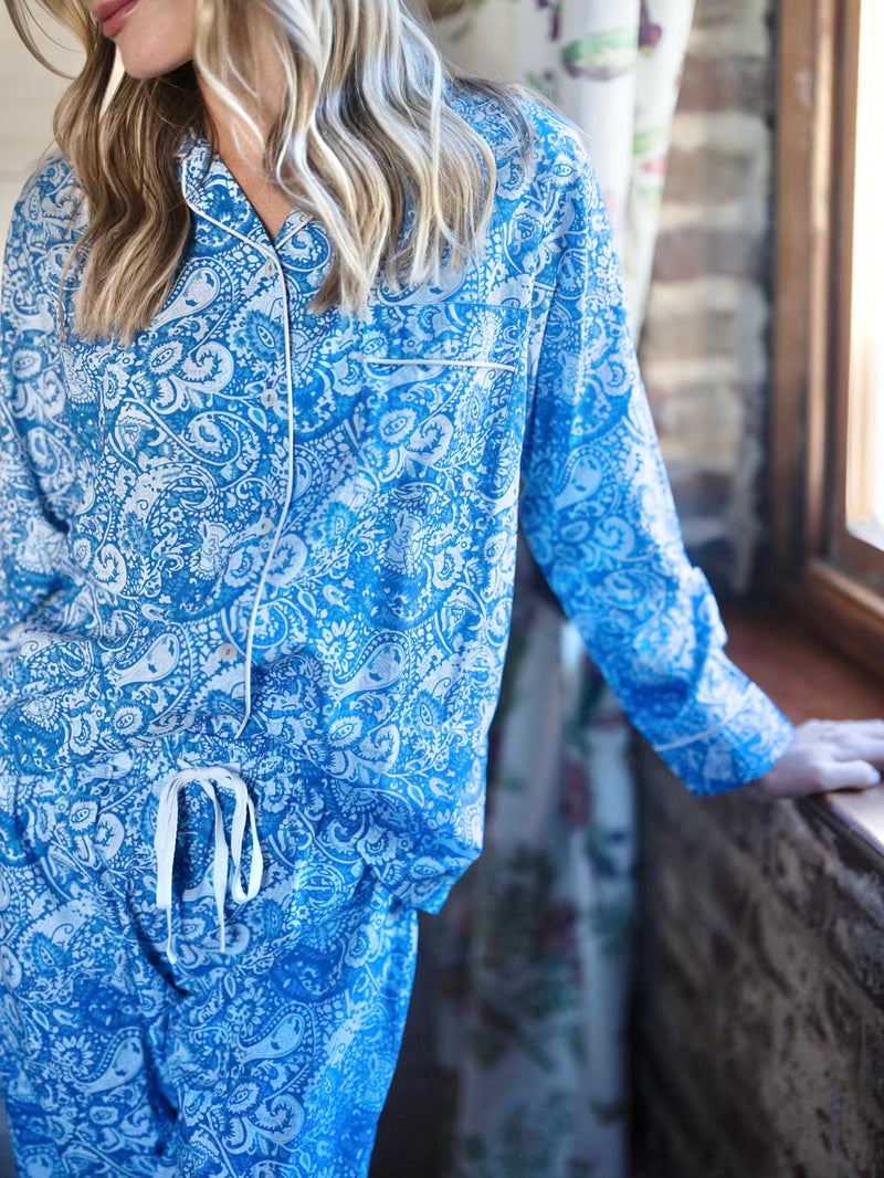 Chambray Lee Paisley Women's Pajama Set