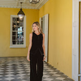 Tess Vest Velvet - Noir