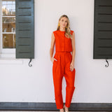 Deco Pant - Fiery Red