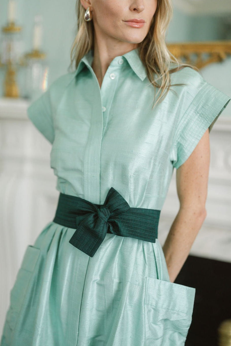 Little Edie Belt Dupioni - Garden