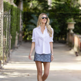 Gidget Skirt - Chambray Cordoba Quatrefoil