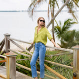 Halsey Linen Shirt - Pear