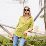 Halsey Linen Shirt - Pear