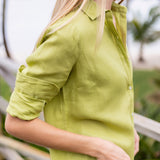 Halsey Linen Shirt - Pear