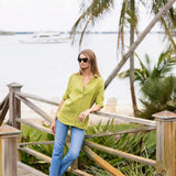 Halsey Linen Shirt - Pear