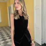 Tess Vest Velvet - Noir