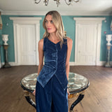 Julia Pant Velvet - Azure