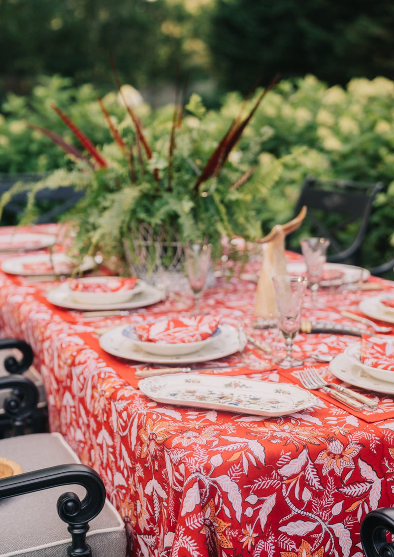 Rouge Chintz Tablecloth