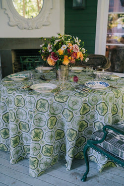 Olive Medallion Tablecloth (Round & Rectangular)