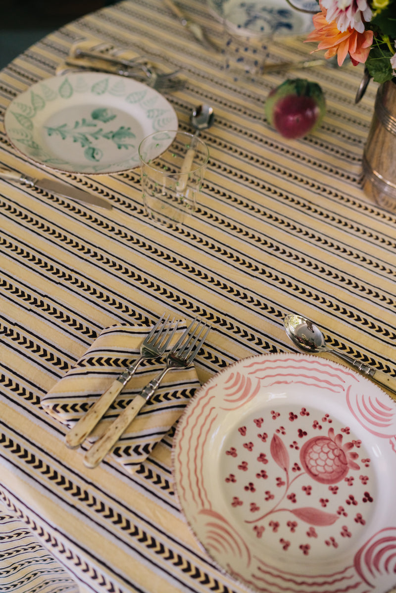 Yellow Stripes Tablecloth