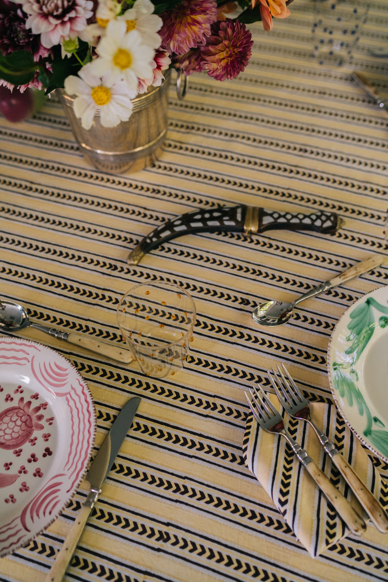 Yellow Stripes Tablecloth