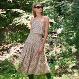 Circle Skirt Poplin - Moss Castillo Medallion