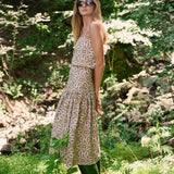 Circle Skirt Poplin - Moss Castillo Medallion