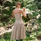Circle Skirt Poplin - Moss Castillo Medallion