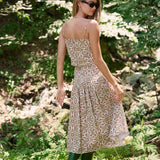 Circle Skirt Poplin - Moss Castillo Medallion