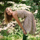 Circle Skirt Poplin - Moss Castillo Medallion