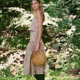 Circle Skirt Poplin - Moss Castillo Medallion
