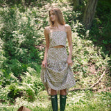 Circle Skirt Poplin - Moss Castillo Medallion