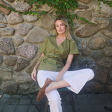 Bell Pant Twill - Egret