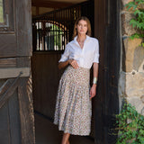 Circle Skirt Poplin - Moss Castillo Medallion