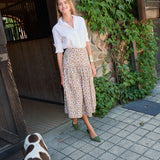 Circle Skirt Poplin - Moss Castillo Medallion
