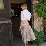 Circle Skirt Poplin - Moss Castillo Medallion