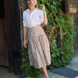 Circle Skirt Poplin - Moss Castillo Medallion